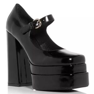 Jeffrey Campbell Black Platform Mary Jane Pumps Size 9